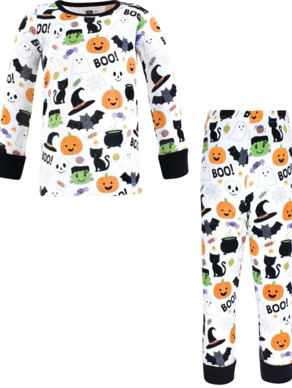 ☆NWT☆Toddler HUDSON BABY 100% Cotton  5T Halloween Fun Girl/Boy Pajama 2pc Set